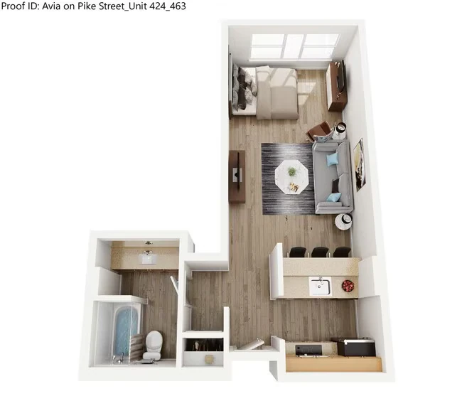 The Everett (MHA) - INCOME RESTRICTED 424 floor plan